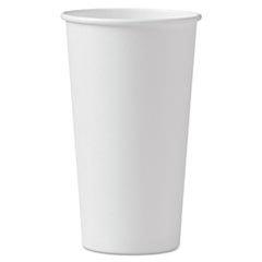 Polycoated Hot Paper Cups, 20 oz, White, 600/Carton